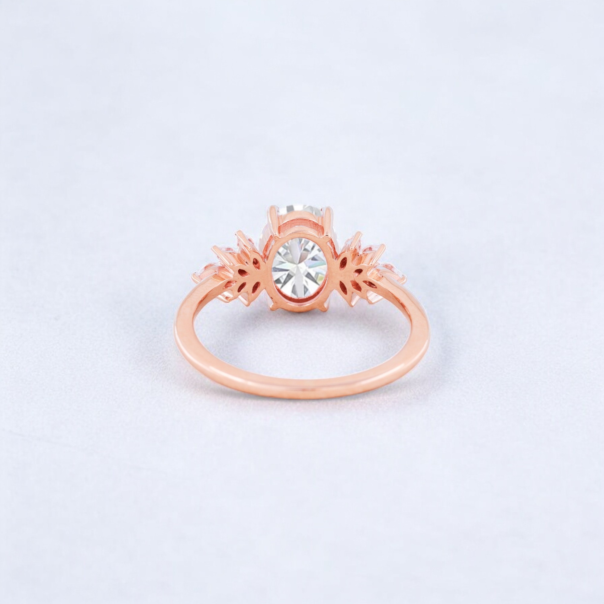 Oval Cut Moissanite Engagement Ring CZ Diamond Cluster Bridal Wedding Ring 14K Rose Gold Proposal Jewelry Bestfriend Gift Ring Moissanite Ring, Oval Engagement Ring, Cluster Ring, CZ Diamond Ring, Bridal Jewelry, Wedding Band, Rose Gold Ring, Proposal Ring, Bestfriend Gift, Elegant Ring, Fine Jewelry, Romantic Jewelry, Unique Engagement Ring, 14K Gold Ring, Gift Ring for Her
