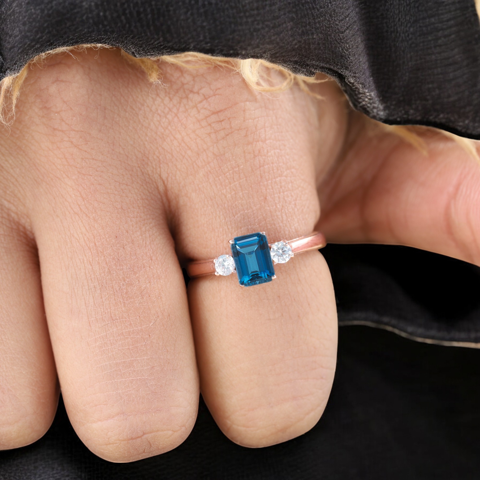 Blue Topaz Women Ring Diamond Wedding Stacking Ring Sterling Silver Bridesmaid Jewelry Birthday Gift For Daughter This Blue Topaz Women’s Ring features a stunning gemstone that shines with a vibrant blue hue. Set in luxurious sterling silver, the ring exudes elegance and timeless appeal. Paired with a diamond wedding stacking ring, this set offers a perfect blend of sparkle and sophistication. Ideal as a birthday gift for daughter, this ring set will surely make her feel special and loved. The blue topaz stone represents tranquility and peace, making it a meaningful choice for any occasion. Perfect as a bridesmaid jewelry gift, this set adds a touch of glamour to any wedding day ensemble. The diamond accents on the stacking ring add a subtle yet stunning touch of brilliance. Handcrafted with precision, this sterling silver jewelry set is designed to last and remain a cherished keepsake. A perfect balance of beauty and craftsmanship, making it a standout piece for any jewelry lover. This elegant set can be worn together or separately, offering versatility and style. The blue topaz gemstone adds a unique pop of color, complementing the diamond accents beautifully. A bridesmaid gift that will be treasured long after the wedding, symbolizing friendship and love. Ideal for special occasions, this set makes a thoughtful and lasting gift. The sterling silver setting enhances the beauty of the stones, ensuring a timeless and polished look. A meaningful and stunning gift for anyone who appreciates fine jewelry with a personal touch.