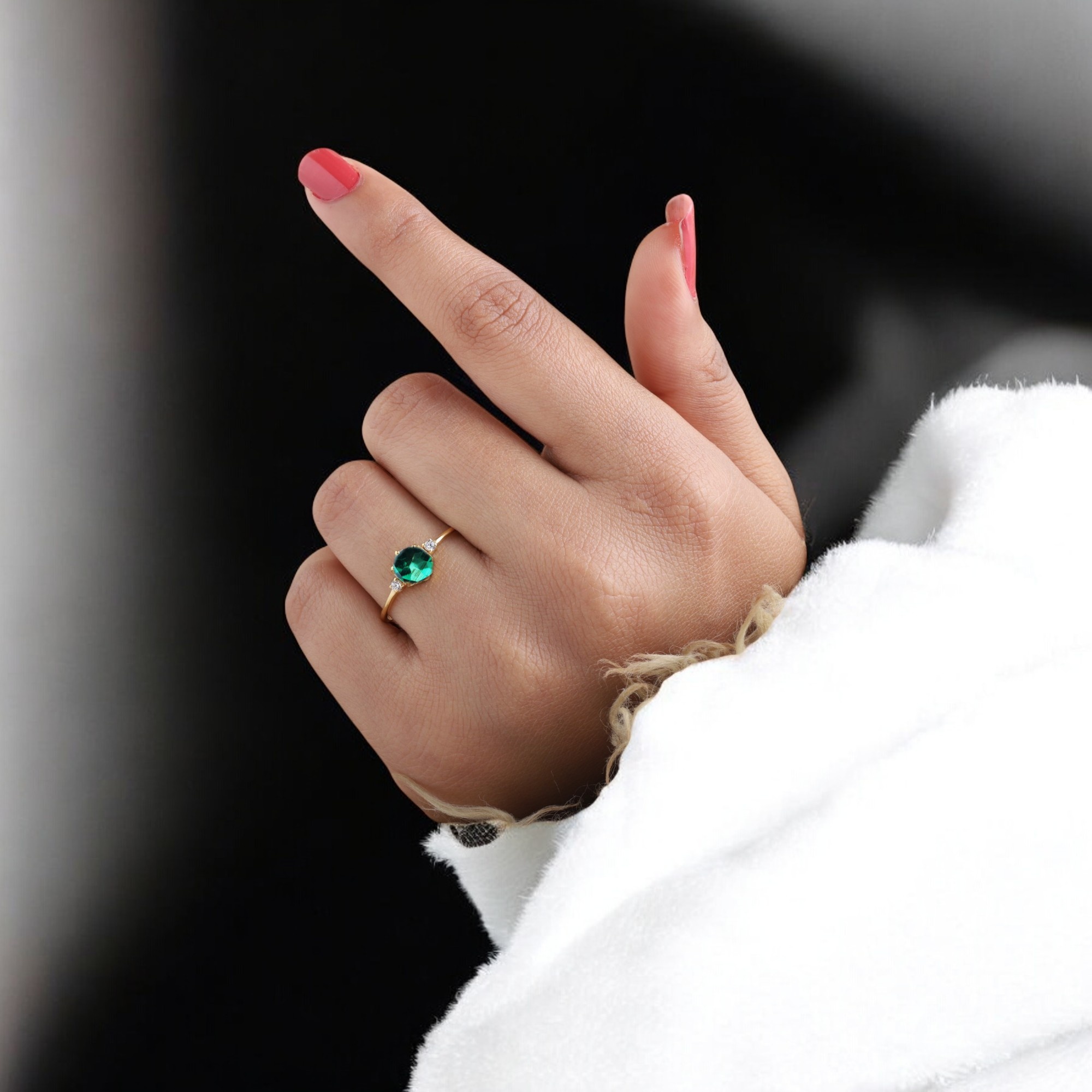 Green Emerald Engagement Ring Women Diamond Promise Ring Yellow Gold Handmade Jewelry Birthday Gift For Wife Green emerald engagement ring with diamond accents Yellow gold emerald and diamond promise ring Handmade emerald birthday gift jewelry for wife Elegant yellow gold green emerald engagement ring Vibrant emerald and diamond handmade promise ring Classic yellow gold emerald statement ring for hergreen emerald engagement ring, diamond promise ring, yellow gold handmade jewelry, emerald birthday gift, wife anniversary gift, vivid green emerald ring, elegant emerald promise ring, handcrafted engagement ring, yellow gold emerald jewelry, timeless emerald diamond ring, meaningful birthday jewelry, luxury emerald ring for wife, vibrant gemstone engagement ring, emerald and diamond bridal ring, special gift for her