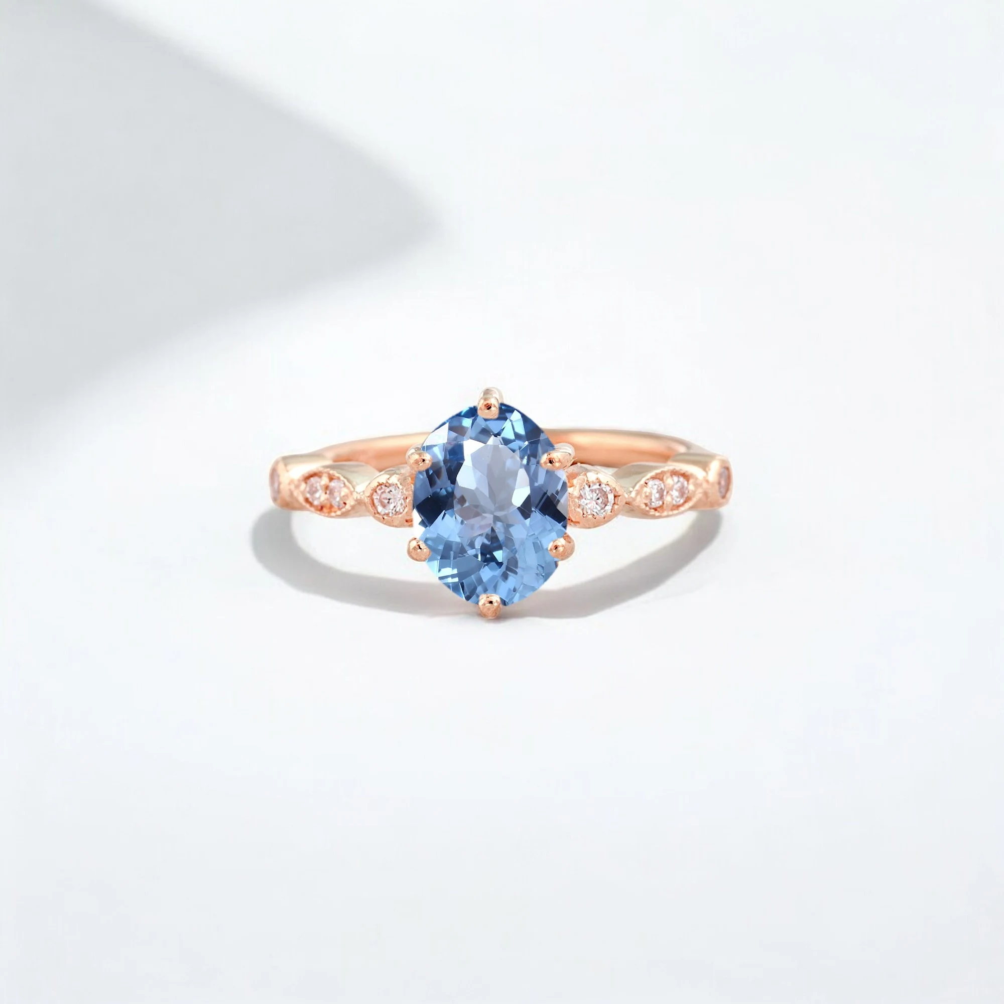 Oval Cut Aquamarine Ring Sterling Silver Bridesmaid Jewelry March Birthstone Gift Art Deco Statement Ring Oval aquamarine statement ring in sterling silver Art Deco aquamarine bridesmaid jewelry gift March birthstone ring with vintage silver setting Sterling silver aquamarine ring for her Elegant oval cut aquamarine promise or birthday ring Handcrafted aquamarine statement ring for women