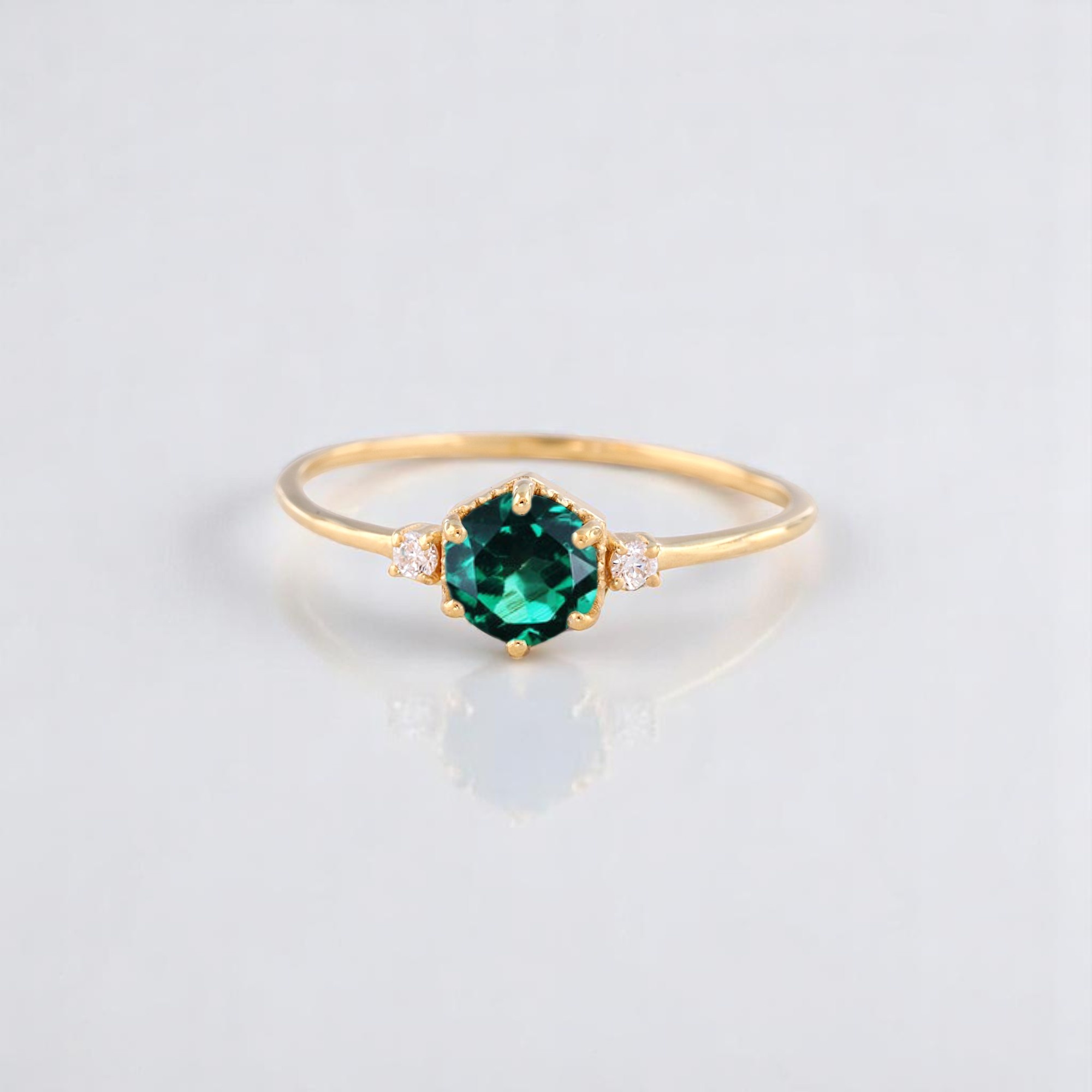 Green Emerald Engagement Ring Women Diamond Promise Ring Yellow Gold Handmade Jewelry Birthday Gift For Wife Green emerald engagement ring with diamond accents Yellow gold emerald and diamond promise ring Handmade emerald birthday gift jewelry for wife Elegant yellow gold green emerald engagement ring Vibrant emerald and diamond handmade promise ring Classic yellow gold emerald statement ring for hergreen emerald engagement ring, diamond promise ring, yellow gold handmade jewelry, emerald birthday gift, wife anniversary gift, vivid green emerald ring, elegant emerald promise ring, handcrafted engagement ring, yellow gold emerald jewelry, timeless emerald diamond ring, meaningful birthday jewelry, luxury emerald ring for wife, vibrant gemstone engagement ring, emerald and diamond bridal ring, special gift for her