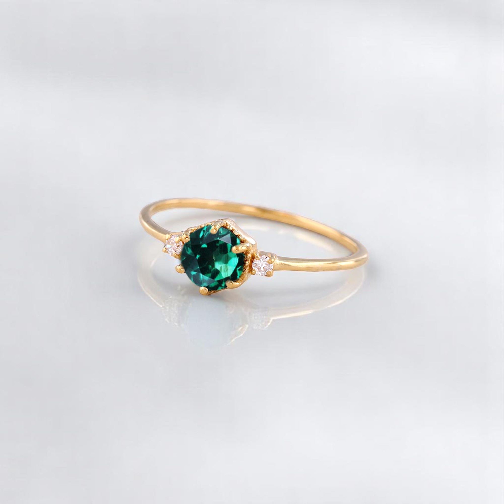 Green Emerald Engagement Ring Women Diamond Promise Ring Yellow Gold Handmade Jewelry Birthday Gift For Wife Green emerald engagement ring with diamond accents Yellow gold emerald and diamond promise ring Handmade emerald birthday gift jewelry for wife Elegant yellow gold green emerald engagement ring Vibrant emerald and diamond handmade promise ring Classic yellow gold emerald statement ring for hergreen emerald engagement ring, diamond promise ring, yellow gold handmade jewelry, emerald birthday gift, wife anniversary gift, vivid green emerald ring, elegant emerald promise ring, handcrafted engagement ring, yellow gold emerald jewelry, timeless emerald diamond ring, meaningful birthday jewelry, luxury emerald ring for wife, vibrant gemstone engagement ring, emerald and diamond bridal ring, special gift for her