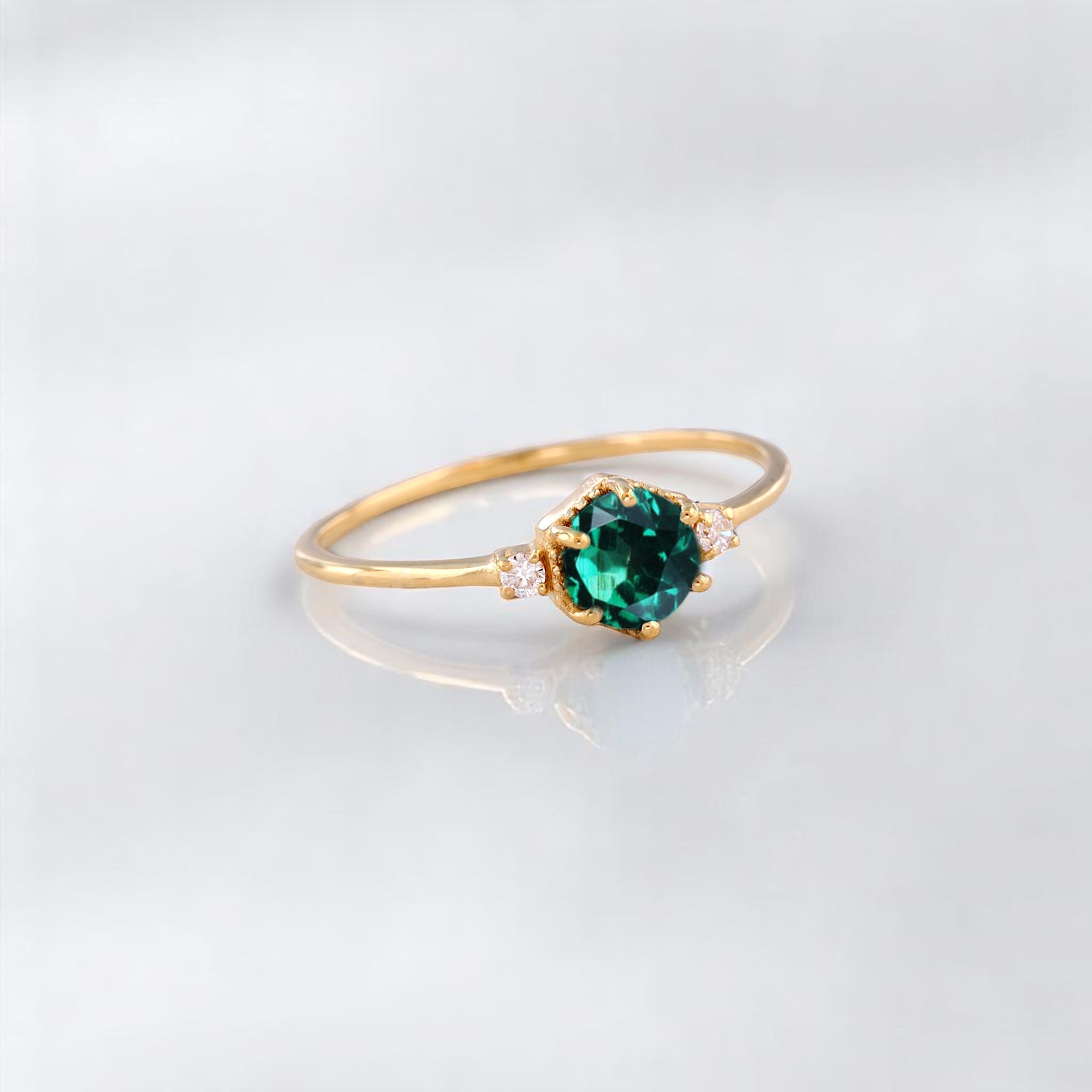 Green Emerald Engagement Ring Women Diamond Promise Ring Yellow Gold Handmade Jewelry Birthday Gift For Wife Green emerald engagement ring with diamond accents Yellow gold emerald and diamond promise ring Handmade emerald birthday gift jewelry for wife Elegant yellow gold green emerald engagement ring Vibrant emerald and diamond handmade promise ring Classic yellow gold emerald statement ring for hergreen emerald engagement ring, diamond promise ring, yellow gold handmade jewelry, emerald birthday gift, wife anniversary gift, vivid green emerald ring, elegant emerald promise ring, handcrafted engagement ring, yellow gold emerald jewelry, timeless emerald diamond ring, meaningful birthday jewelry, luxury emerald ring for wife, vibrant gemstone engagement ring, emerald and diamond bridal ring, special gift for her