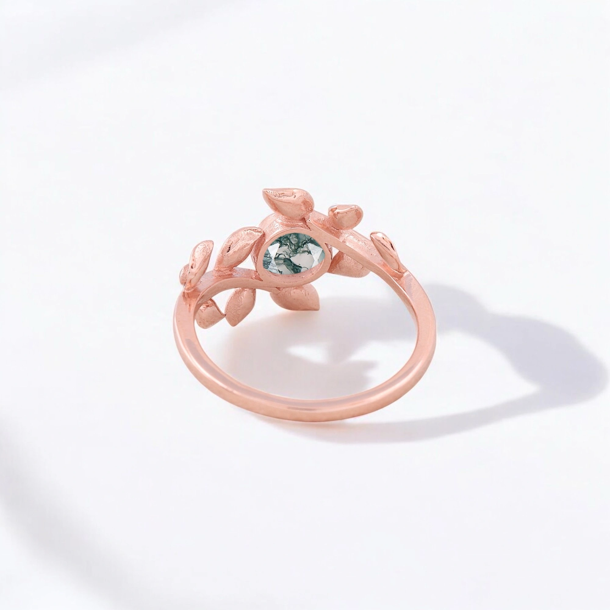 Natural Moss Agate Wedding Ring CZ Diamond Leaf Twig Ring Rose Gold Plated Women Jewelry Birthday Gift For Her Peridot Engagement Ring, Amethyst Wedding Ring, Cluster Bridal Ring, CZ Diamond Ring, Alternative Engagement Jewelry, Birthstone Bridal Ring, August Birthstone Jewelry, Fine Proposal Ring, Gift for Her Ring, Unique Wedding Jewelry