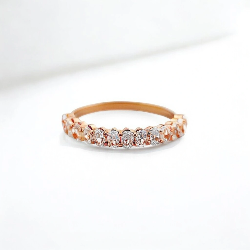 Oval Moissanite Bridal Wedding Band Half Eternity Engagement Band 14K Yellow Gold Women Jewelry Colorless Gemstone Gift For Her Oval Moissanite Ring, Half Eternity Moissanite Band, 14K Yellow Gold Wedding Ring, Colorless Gemstone Engagement Band, Women's Moissanite Jewelry, Moissanite Anniversary Ring, Elegant Bridal Band, Sparkling Moissanite Ring, Yellow Gold Moissanite Band, Timeless Engagement Ring